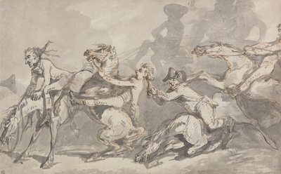 Zusammenstoß der Reiter von Thomas Rowlandson